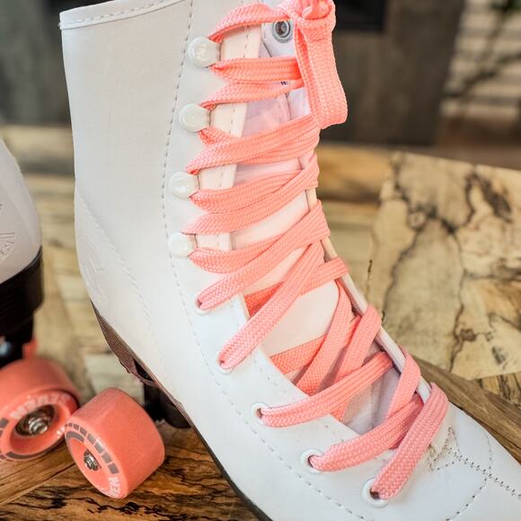 C SEVEN, C7Skates, Quad Skates, White and Pink, Roller Skates, Youth Size 3 - Picture 4 of 10